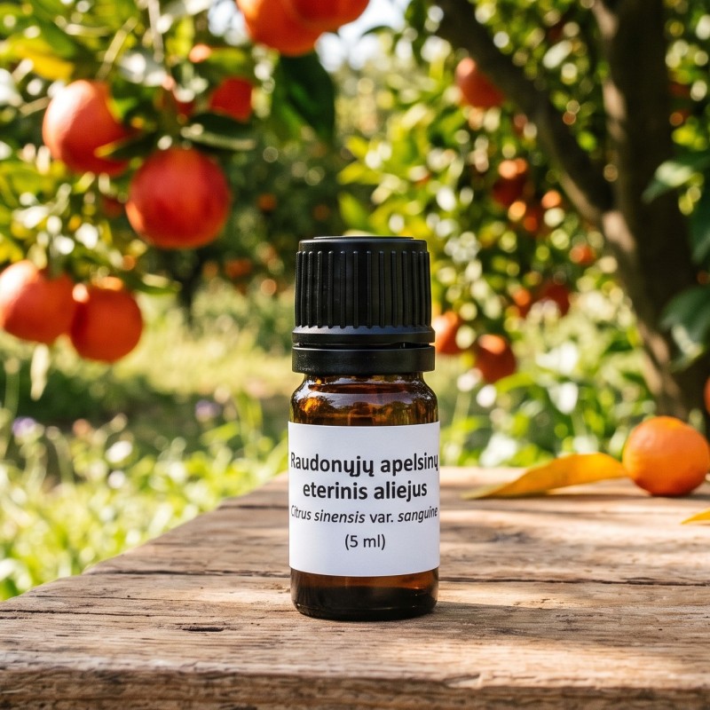 Raudonųjų apelsinų eterinis aliejus (5 ml) | Citrus sinensis